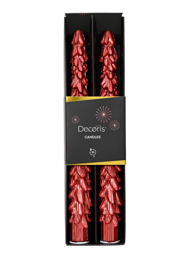 Decoris Dinerkaars 25 cm set van 2 Donkerrood - Deal
