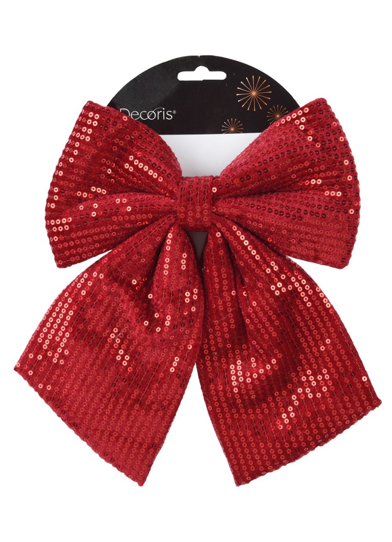 Decoris Strik ornament 22 cm Rood - Deal
