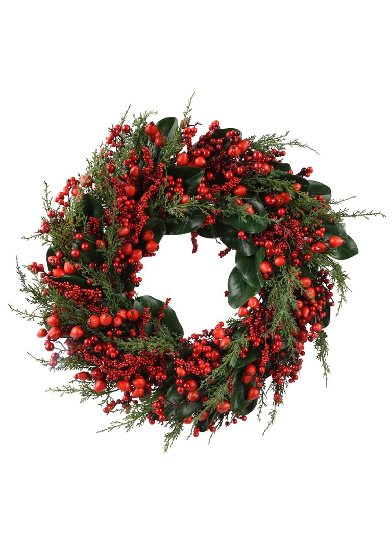 Everlands Big Berry kerstkrans 60 cm Groen - Deal