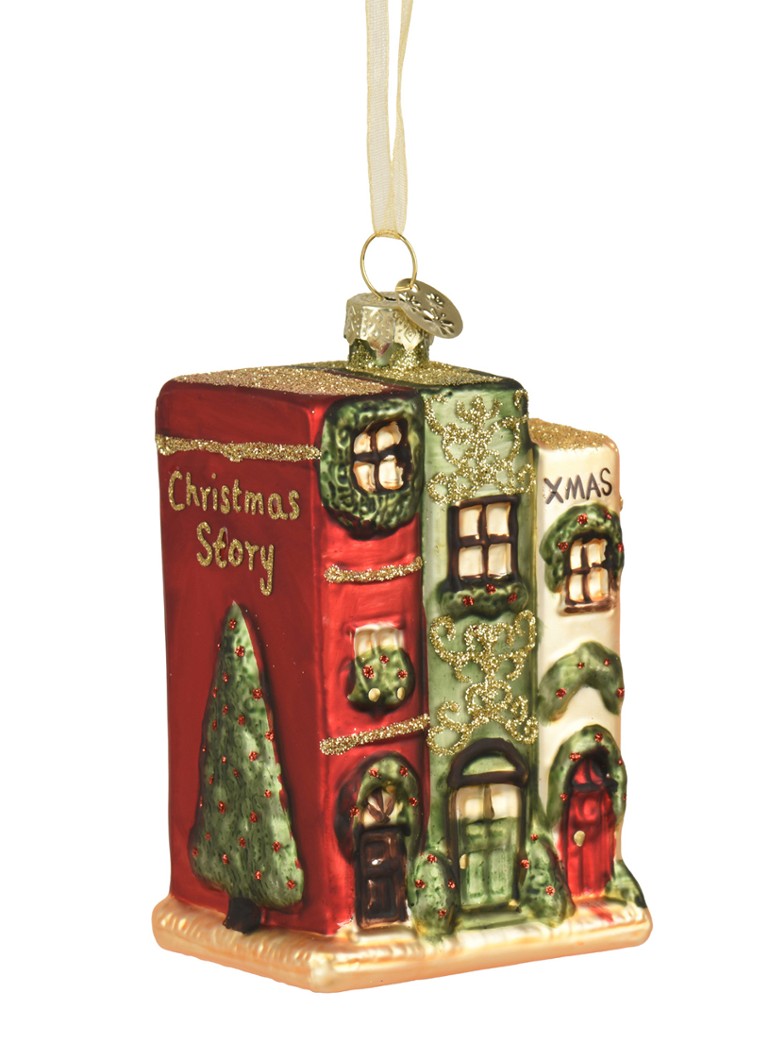 Decoris Huis kersthanger 9,7 cm Rood - Deal
