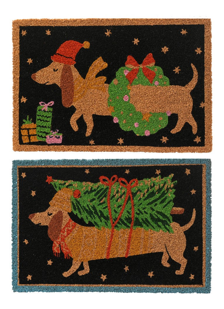 Decoris Teckel deurmat 60 x 40 cm Zwart - Deal