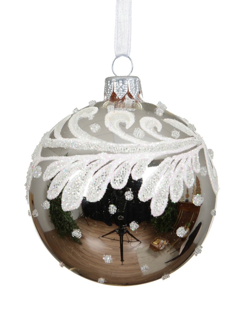 Decoris Kerstbal 8 cm Bruin