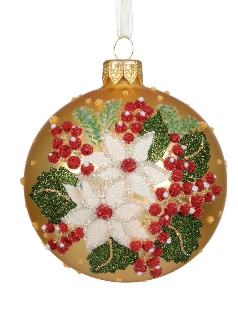 Decoris Kerstbal 8 cm Goud - Deal