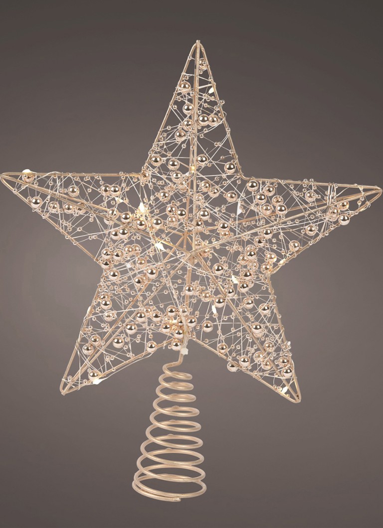 Lumineo Ster piek kerstdecoratie 27 cm Goud - Deal