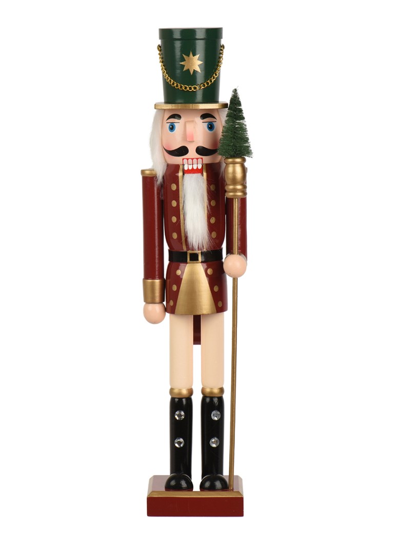 Decoris Notenkraker ornament 48 cm Bordeauxrood - Deal