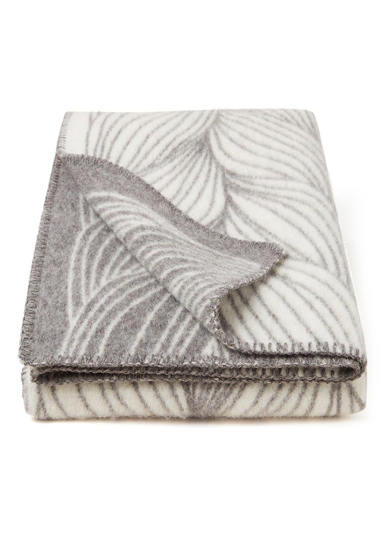 Røros Tweed Naturpledd plaid van wol 135 x 200 cm Grijs - Deal