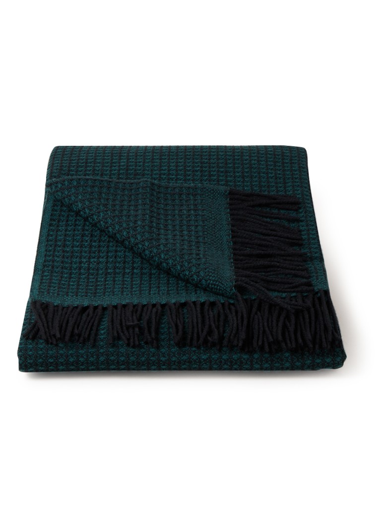 Røros Tweed Vega plaid van wol 150 x 210 cm Bronsgroen - Deal