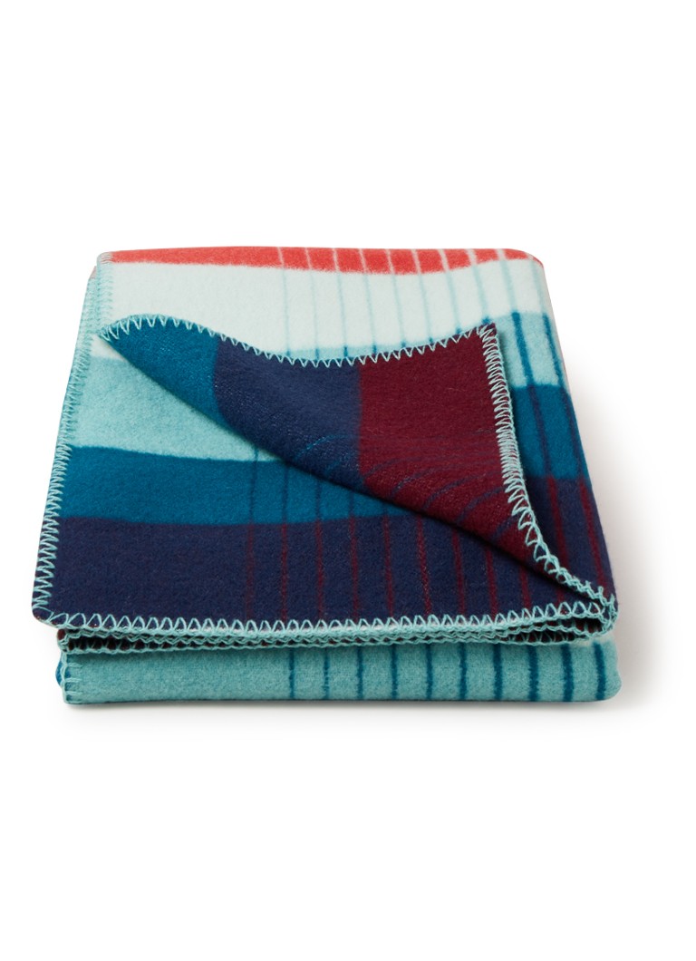 Røros Tweed Asmund plaid van wol 135 x 200 cm Turquoise - Deal