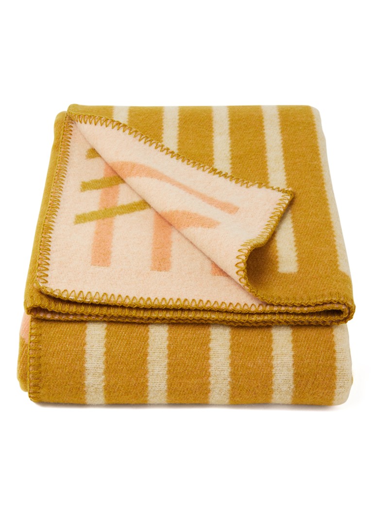 Røros Tweed Bislett plaid 135 x 200 cm Mosterd - Deal