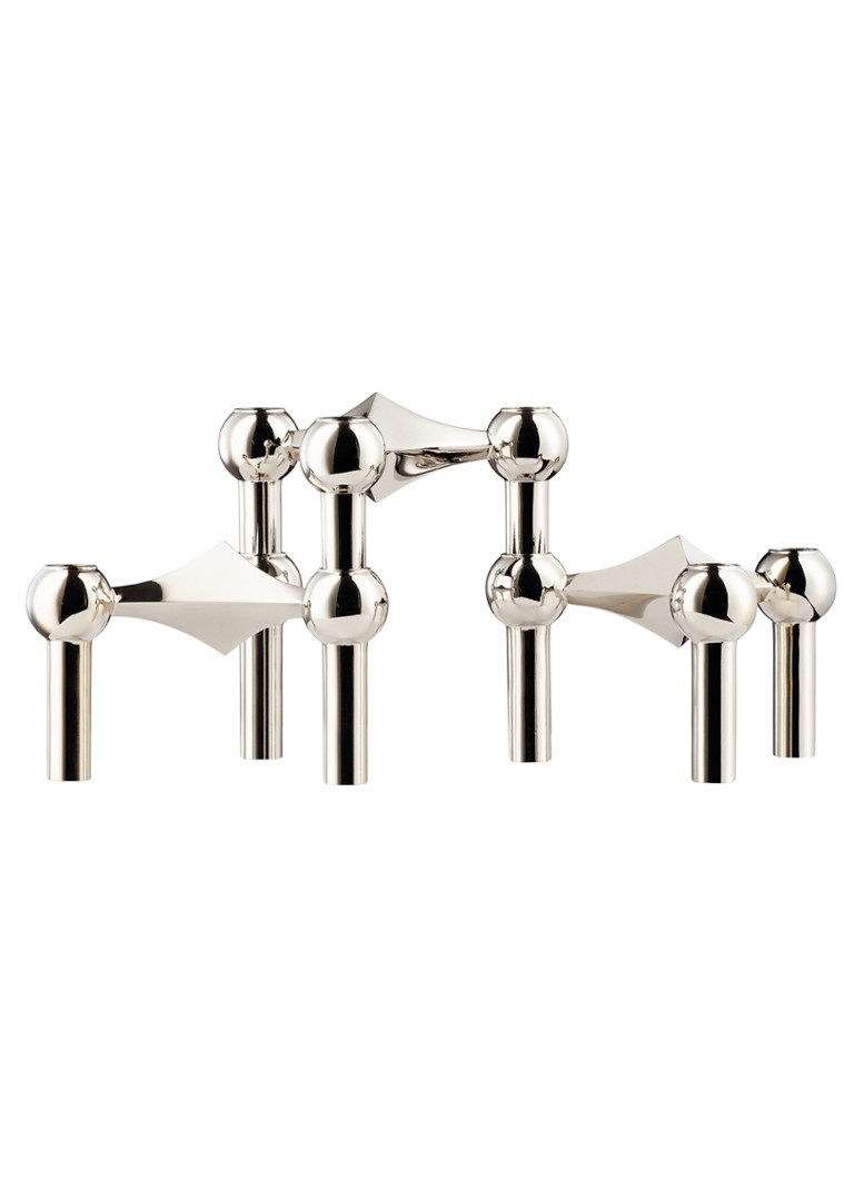 STOFF Nagel Kandelaar 6 cm set van 3 Zilver - Deal