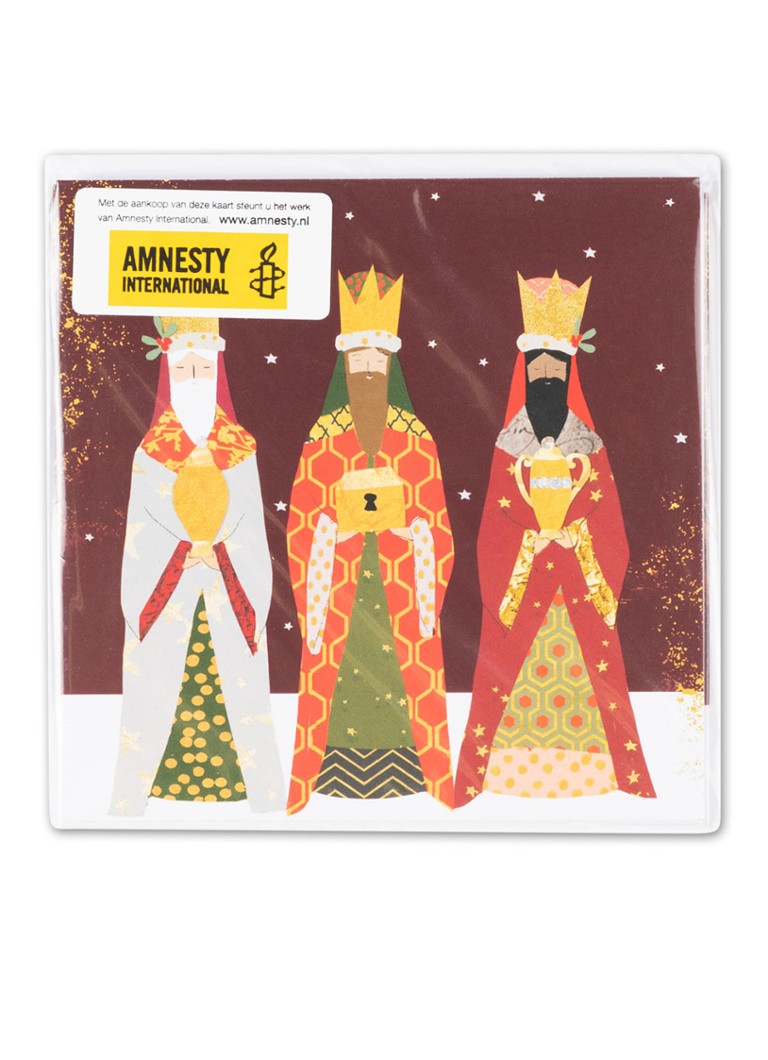 MAP Publishing Amnesty International Kerstkaarten Drie Koningen - set van 8 inclusief enveloppen Multicolor - Deal