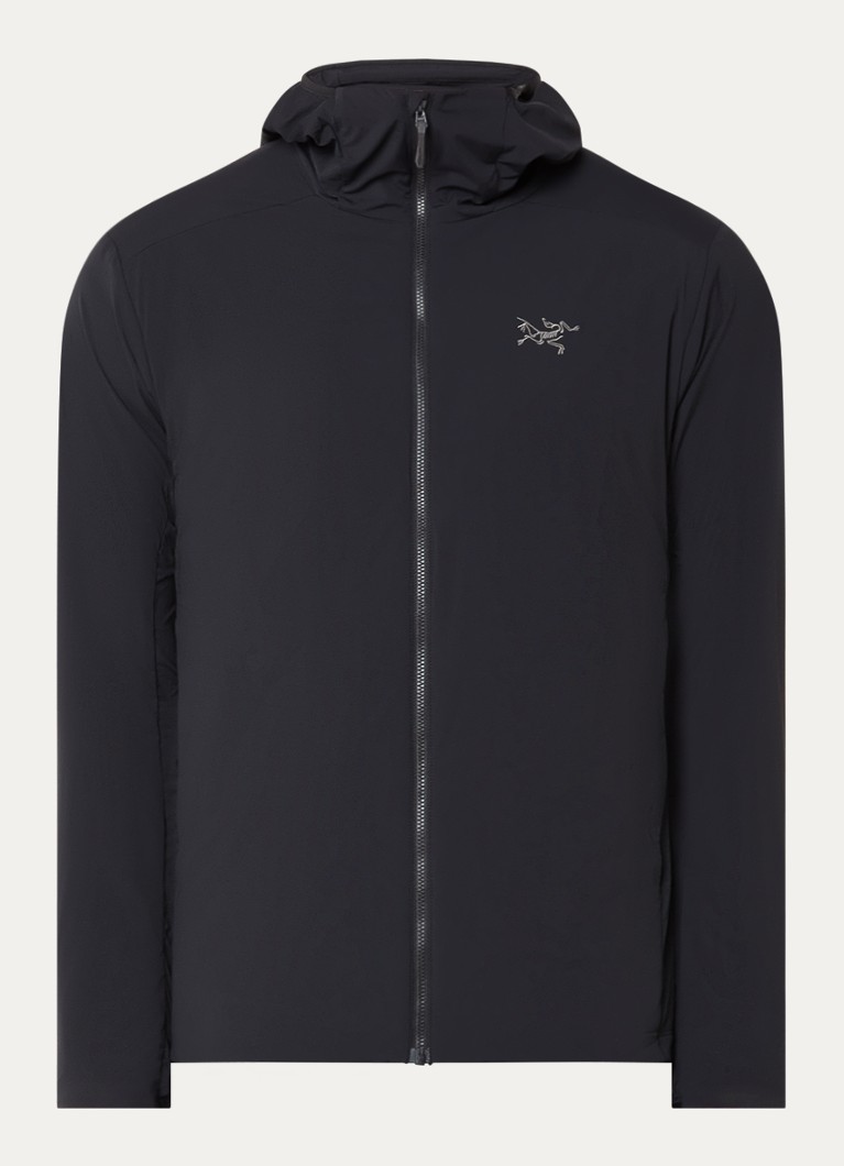 Arc'teryx Heren Atom windjack met ritszakken en capuchon in de kleur Zwart, maat: M