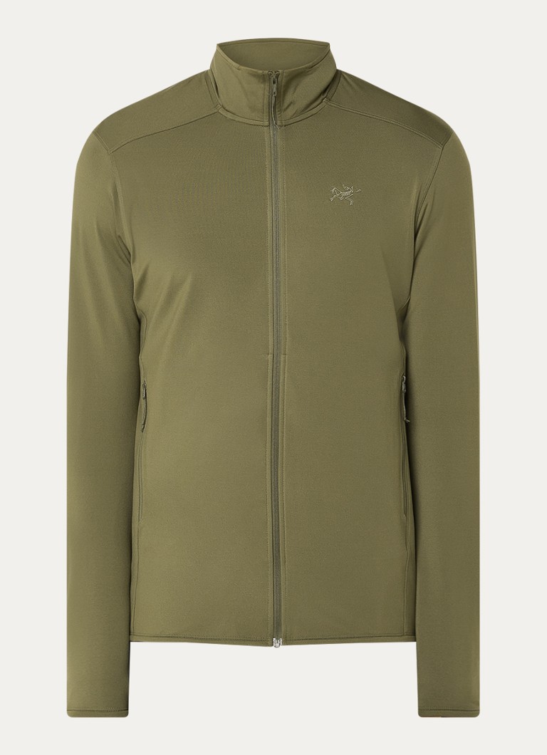Arc'teryx Heren Kyanite sweatvest met ritszakken en logoborduring in de kleur Mosgroen, maat: S