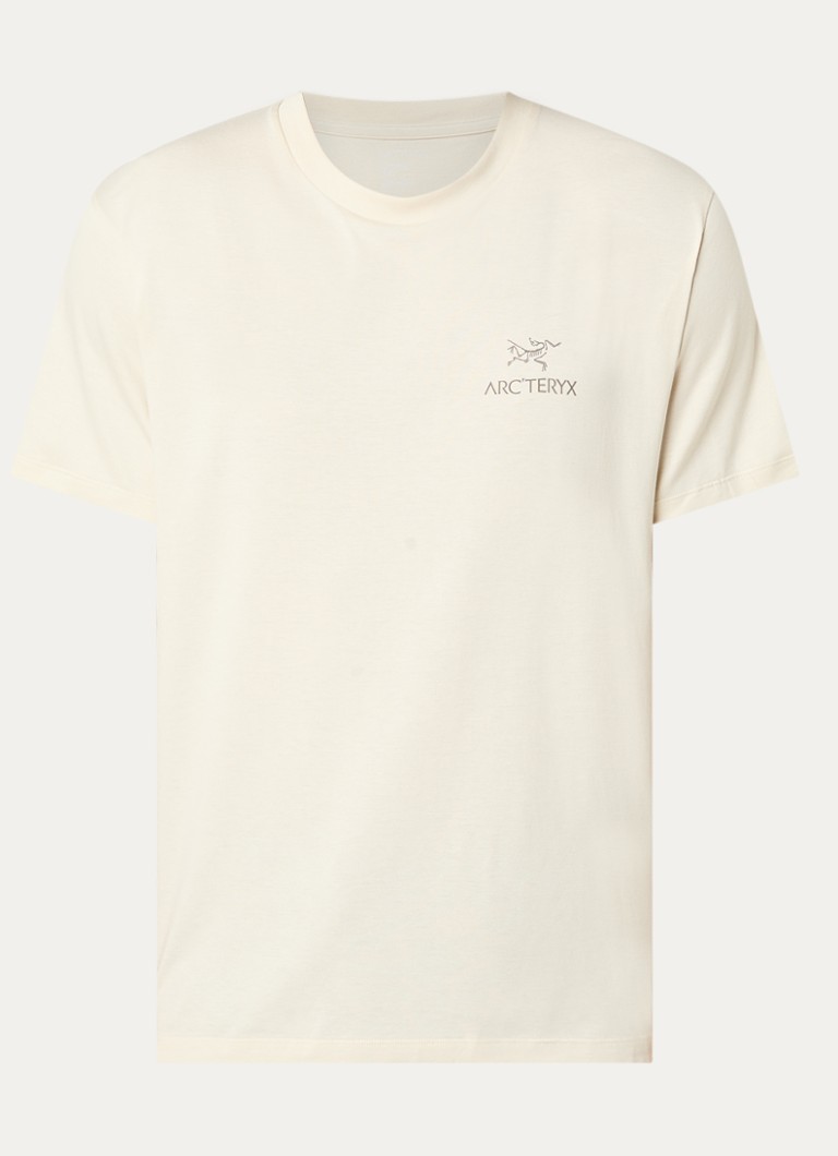 Arc'teryx Heren T-shirt met logo- en backprint in de kleur Beige, maat: S