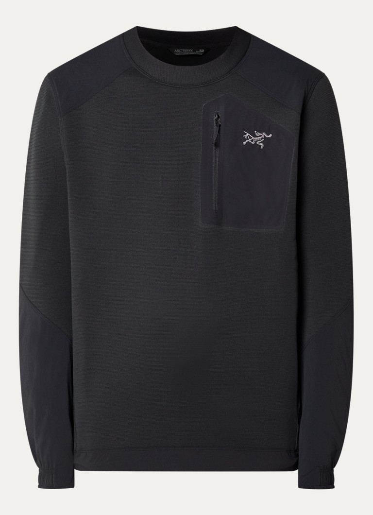 Arc'teryx Heren Konseal sweater met borstzak in de kleur Zwart, maat: M