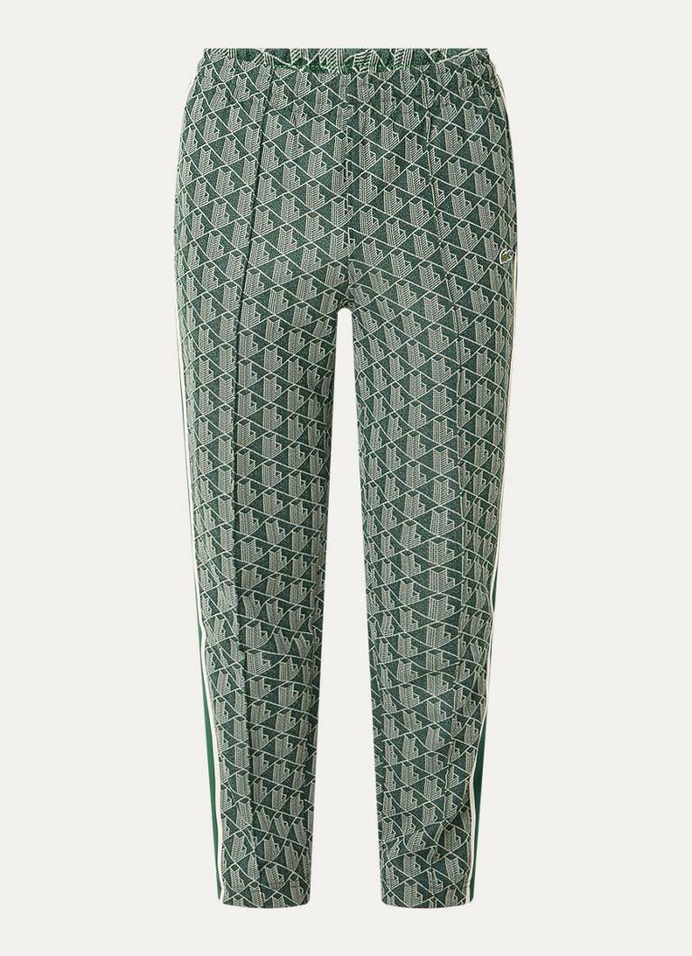 Lacoste Heren Slim fit joggingsbroek met print en steekzakken in de kleur Groen, maat: M