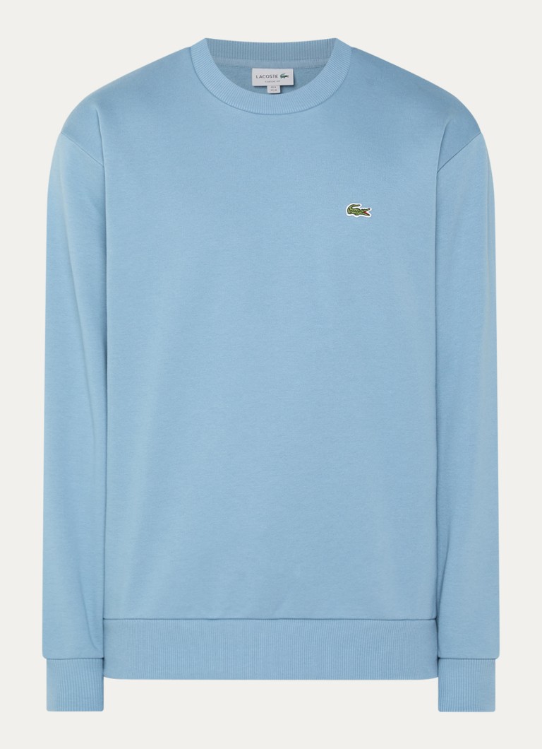 Lacoste Heren Sweater met logo en ronde hals in de kleur Blauw, maat: M