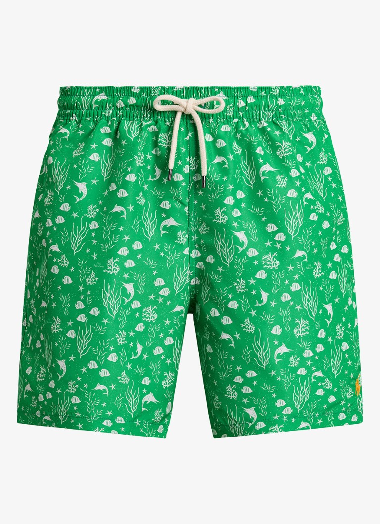 Ralph Lauren Heren Zwemshorts met print in de kleur Green Underwater Marlin-ZYLY