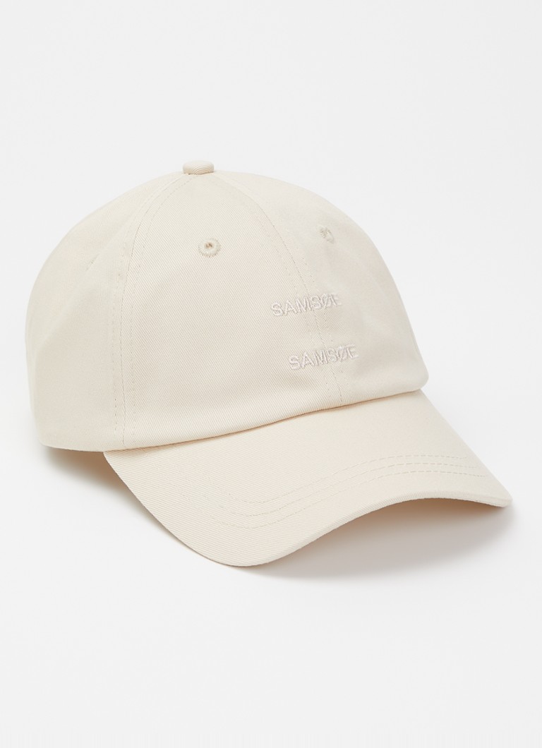 SAMSØE SAMSØE Heren Saaddie pet met logoborduring in de kleur Beige, maat: OS