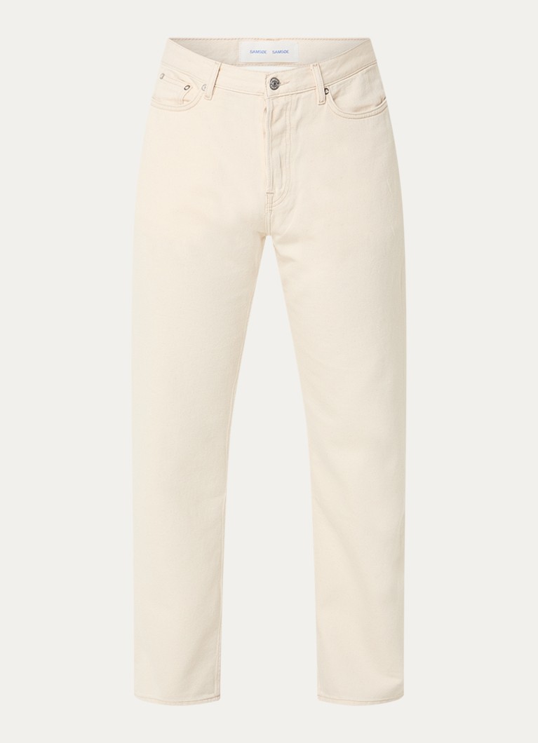 SAMSØE SAMSØE Heren Saeddie straight leg jeans met gekleurde wassing in de kleur Beige, maat: 31/32