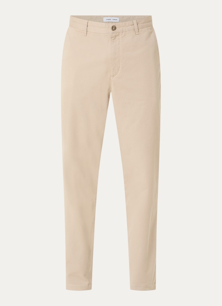 SAMSØE SAMSØE Heren Saboris straight fit chino met steekzakken in de kleur Beige, maat: W36/L32