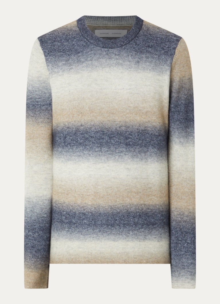 SAMSØE SAMSØE Dames Aiden fijngebreide pullover in alpaca wolblend in de kleur Beige, maat: M