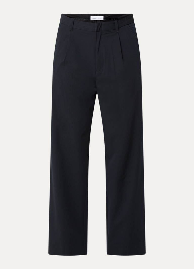 SAMSØE SAMSØE Heren Wide fit pantalon met steekzakken in de kleur Zwart, maat: 52