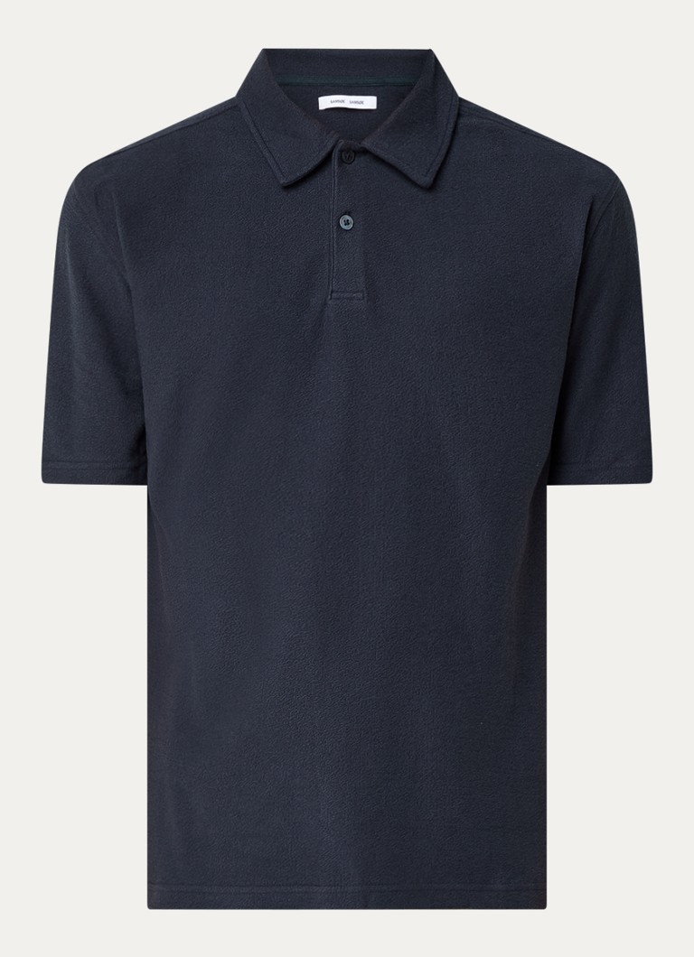 SAMSØE SAMSØE Heren Kvistbro regular fit polo in de kleur Donkerblauw, maat: S