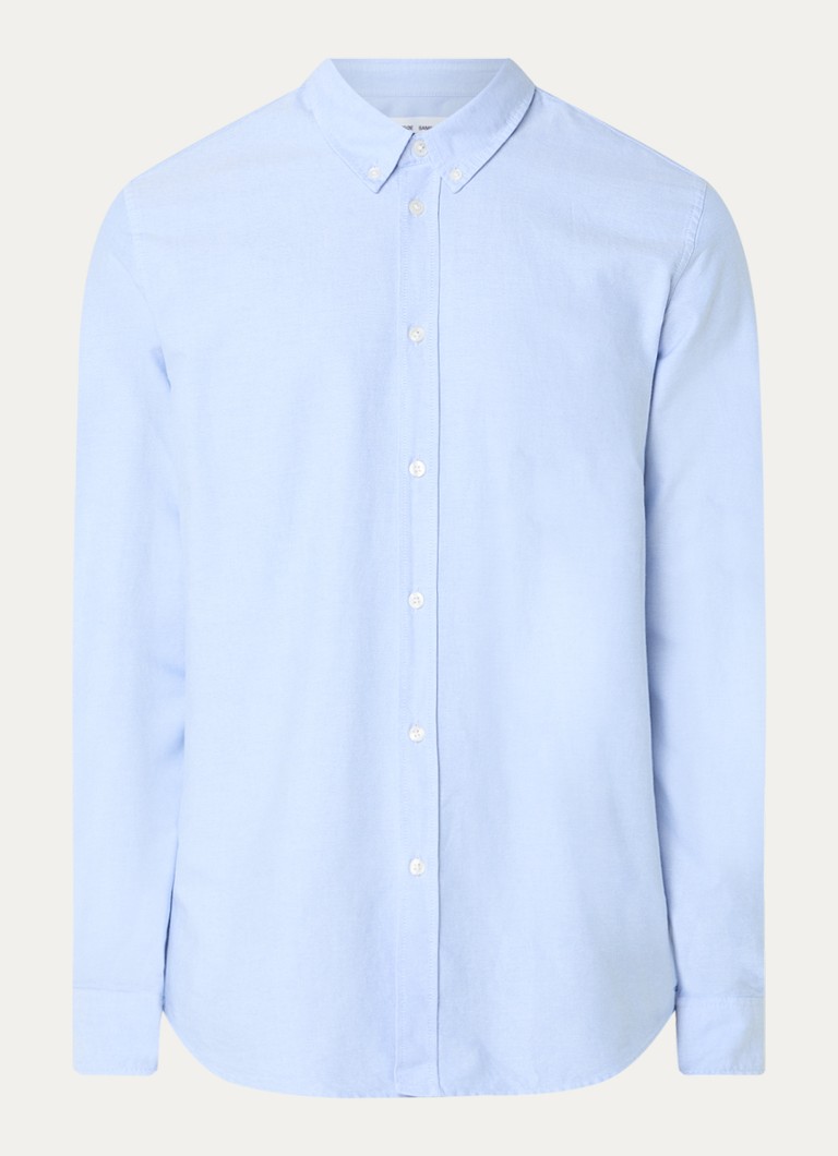 SAMSØE SAMSØE Heren Liam regular fit overhemd van katoen in de kleur Lichtblauw, maat: XL