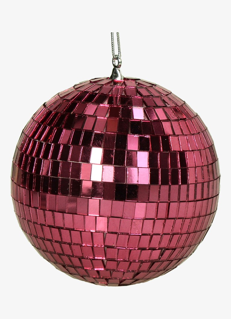 HD Collection Disco Bal kersthanger 10 cm Roze - Deal