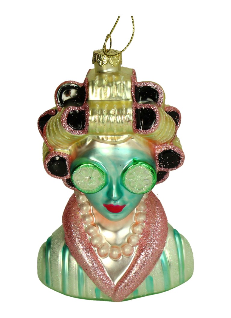 Kersten Welness Dame kersthanger 13,1 cm Lindegroen - Deal