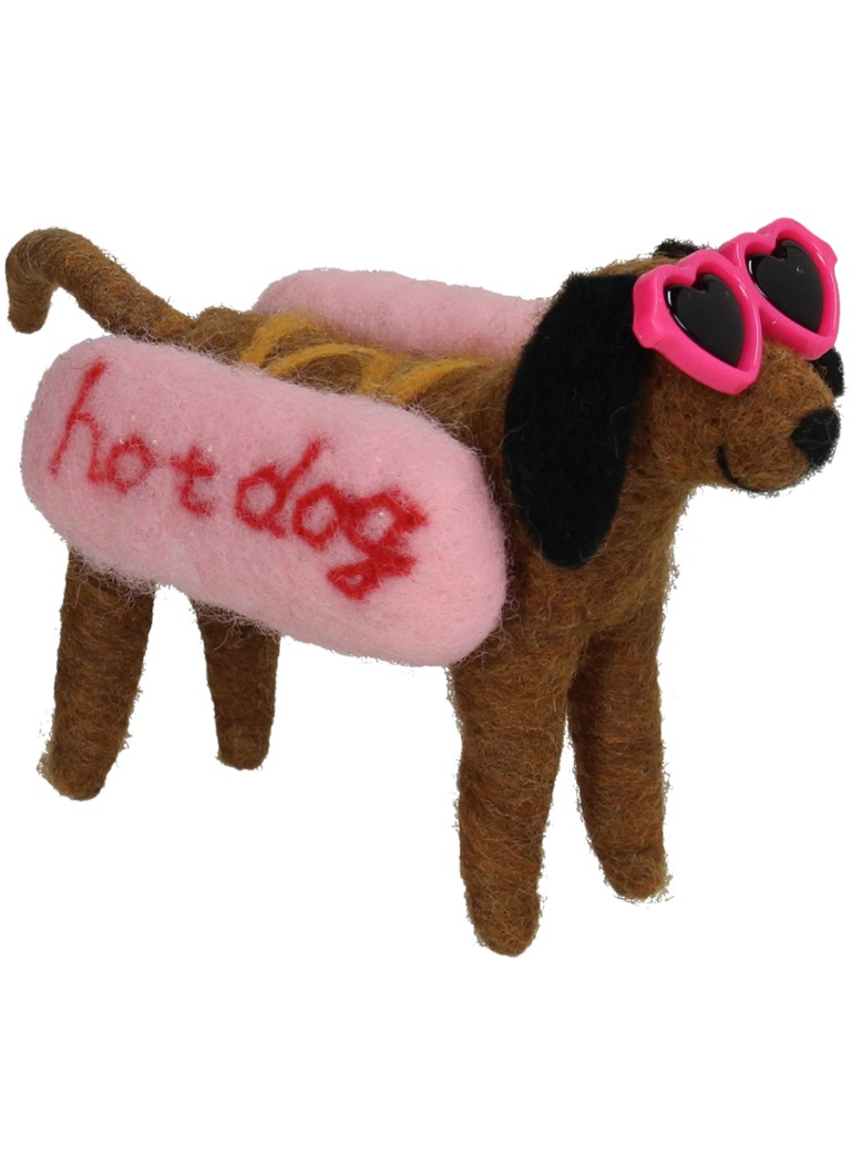 Kersten Hot Dog kersthanger 13 cm Roze - Deal