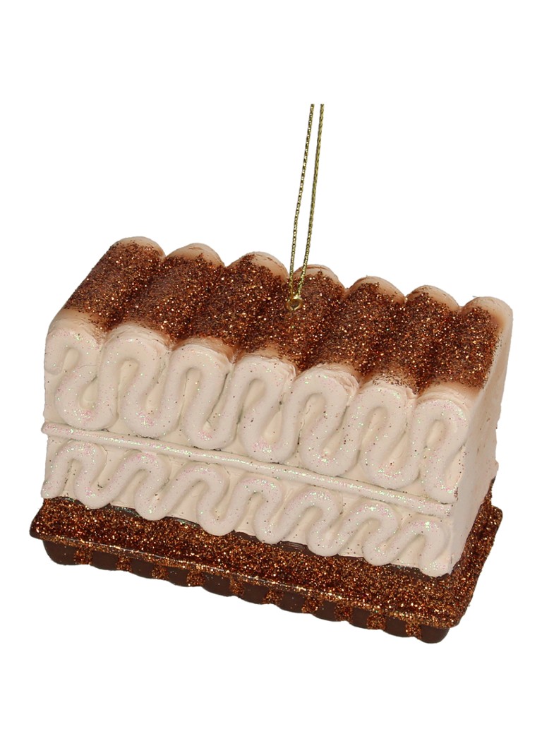 Kersten Ijstaart kersthanger 10 cm Bruin - Deal