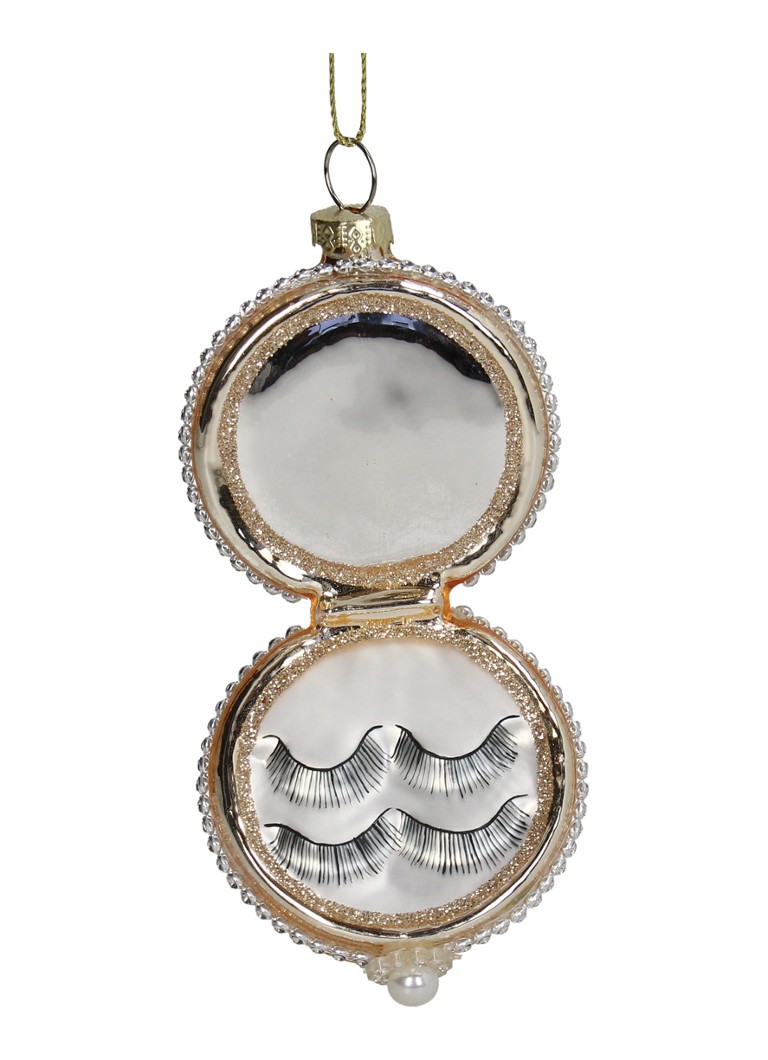Kersten Spiegel met Wimpers kersthanger 11,4 cm Goud - Deal