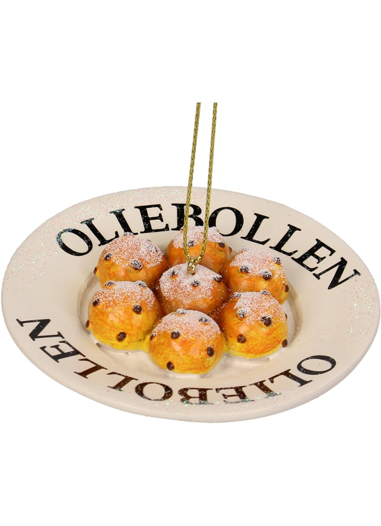 Kersten Oliebollen kersthanger 8,5 cm Bruin - Deal