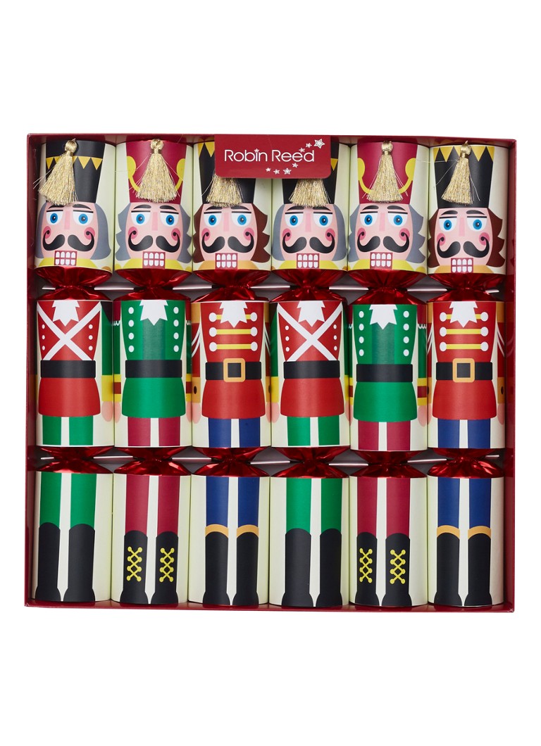 Robin Reed Racing Nutcracker kerstcracker set van 6 Rood - Deal
