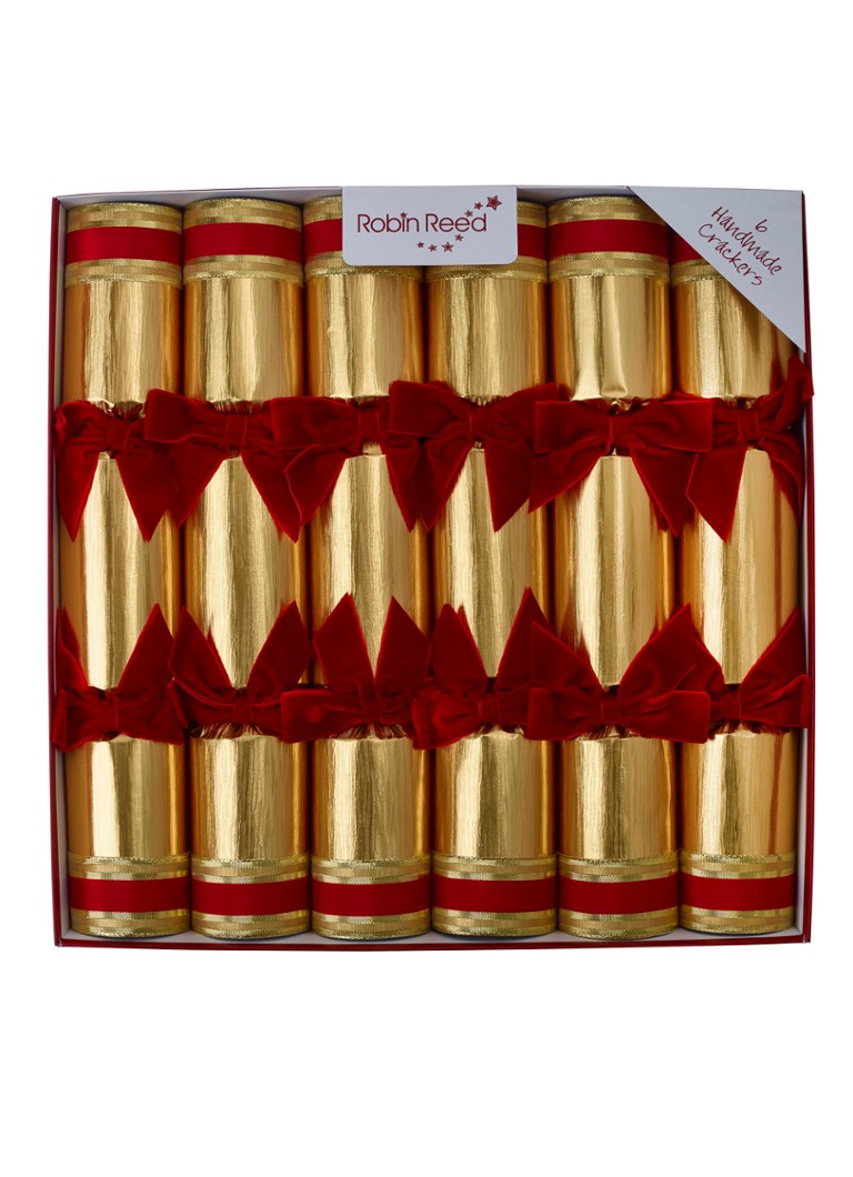 Robin Reed Belgravia kerstcracker set van 6 Goud - Deal