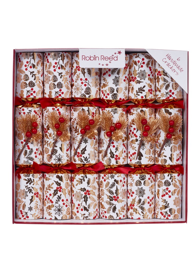 Robin Reed Berry kerstcracker set van 6 Wit - Deal