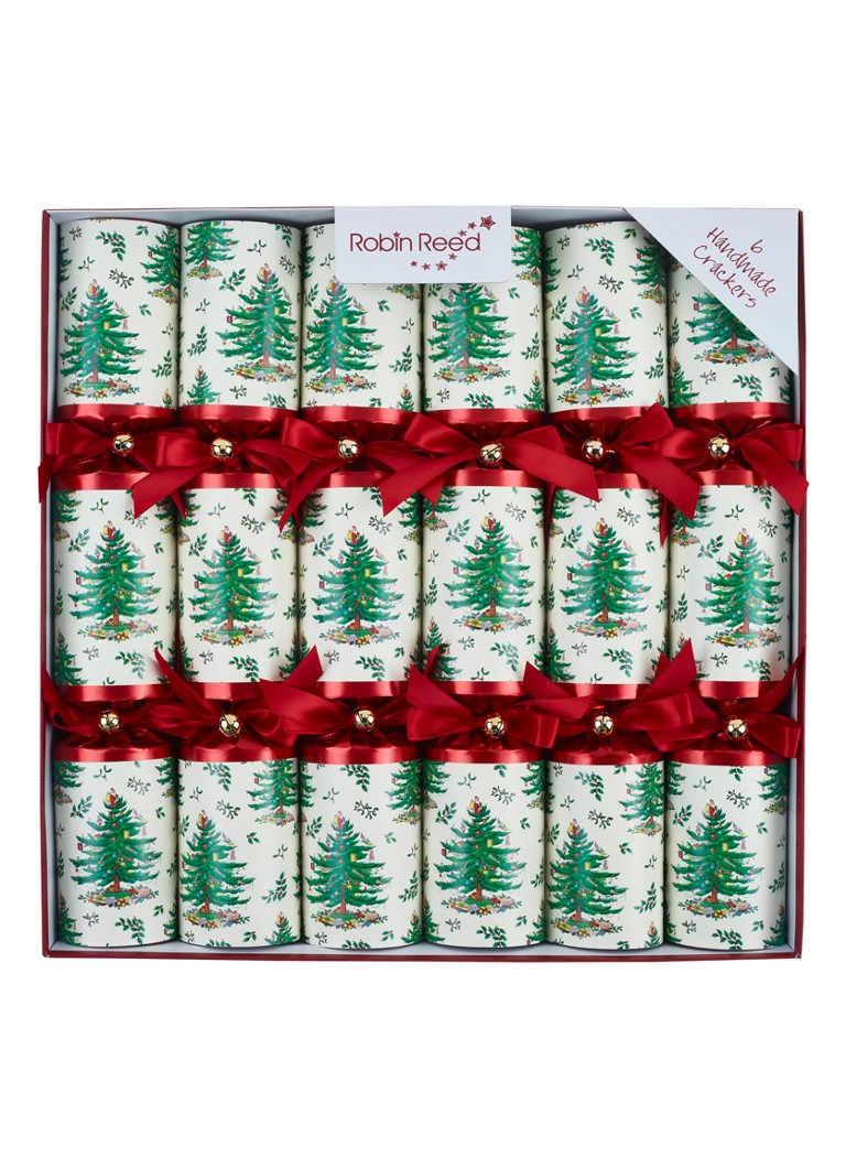 Robin Reed Spode kerstcracker set van 6 Wit - Deal