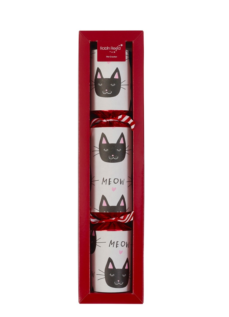 Robin Reed Pet Cat kerstcracker Rood - Deal