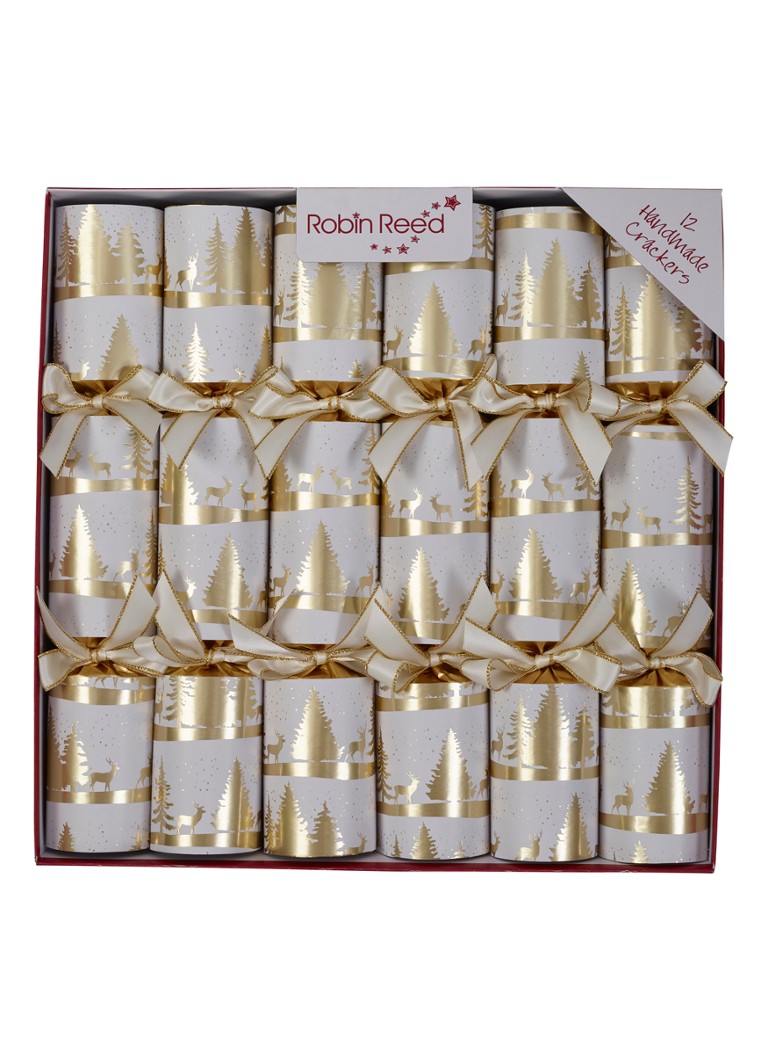 Robin Reed Twilight kerstcracker set van 12 Wit - Deal