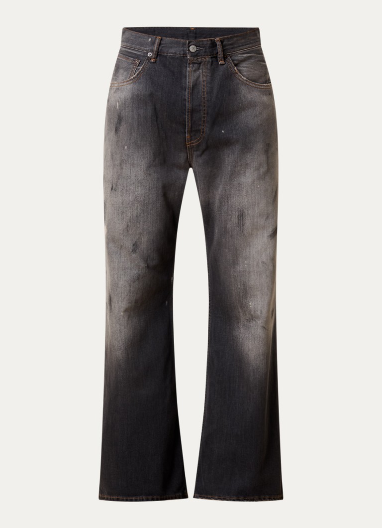 Acne Studios Heren Loose fit jeans met gekleurde wassing in de kleur Antraciet, maat: W36/L34