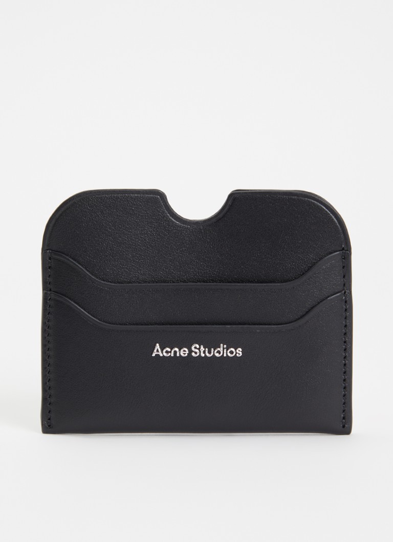Acne Studios Heren Pasjeshouder van kalfsleer met logo in de kleur Zwart, maat: OS