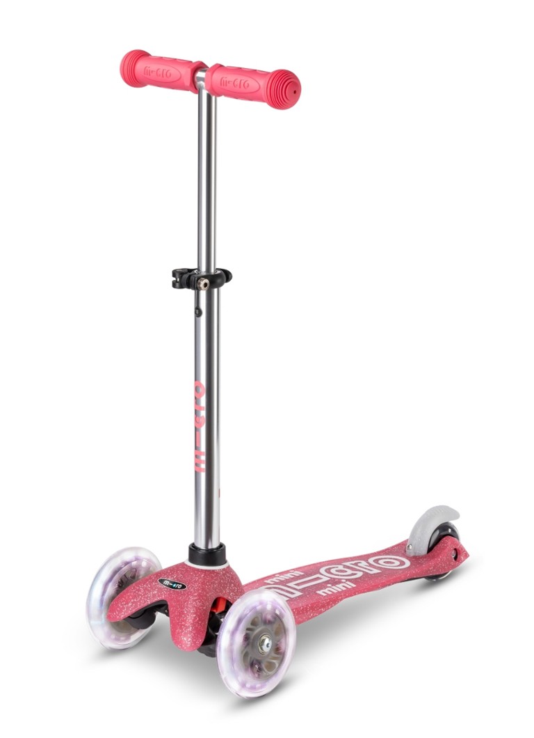 Micro Step Mini Micro Deluxe step met LED-verlichting in de kleur Lichtroze, maat: 1MAAT