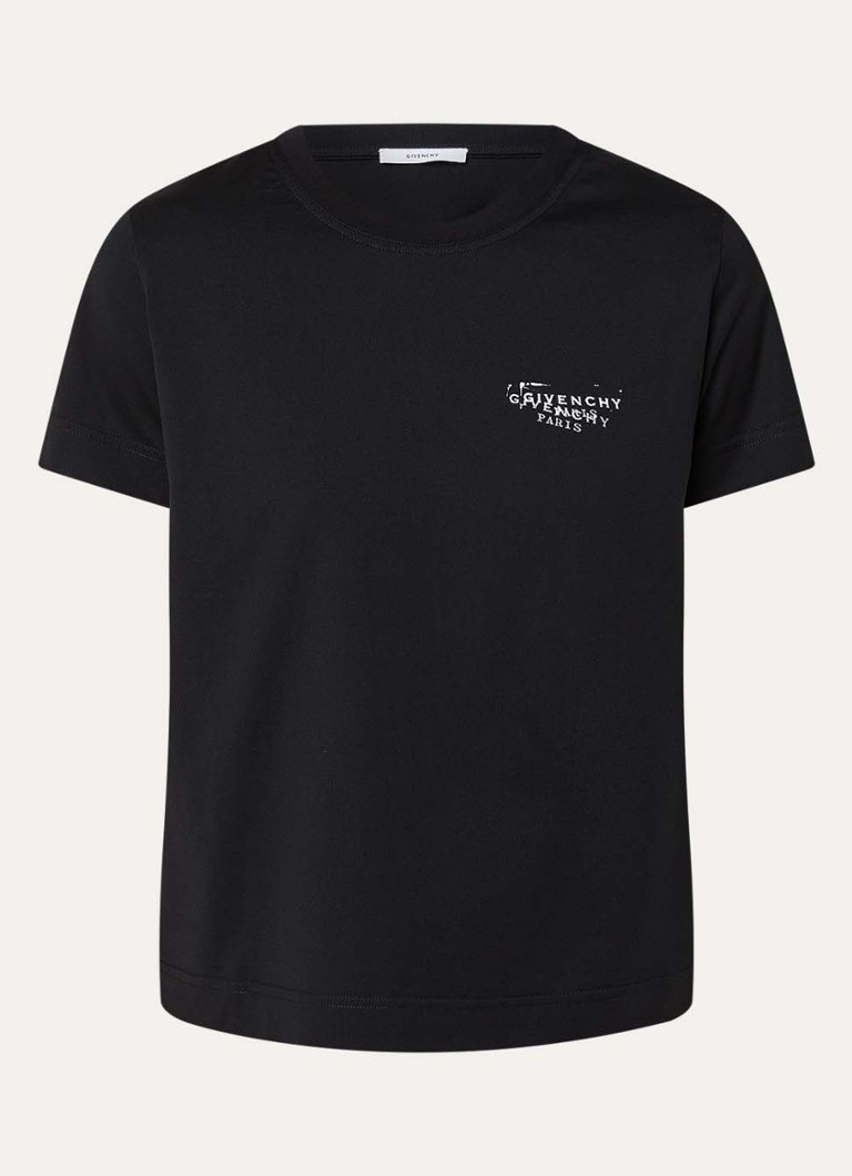 Givenchy Dames T-shirt met logo- en backprint in de kleur Zwart, maat: XS