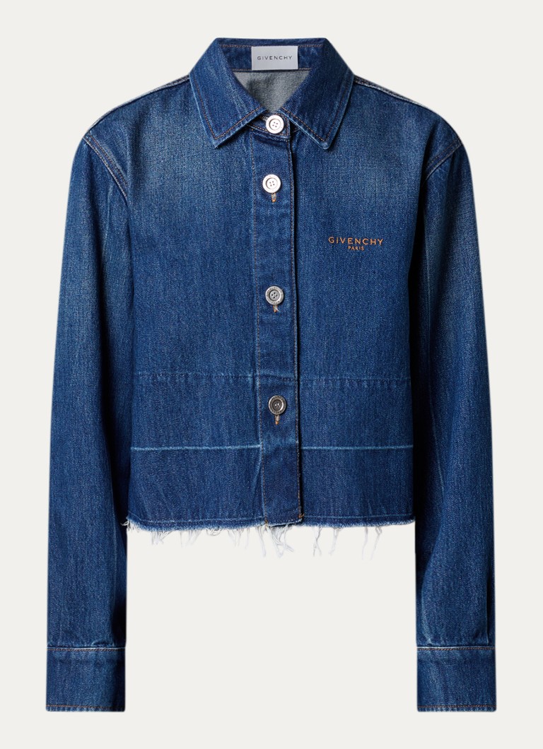 Givenchy Dames Blouse van denim in de kleur Indigo, maat: 40