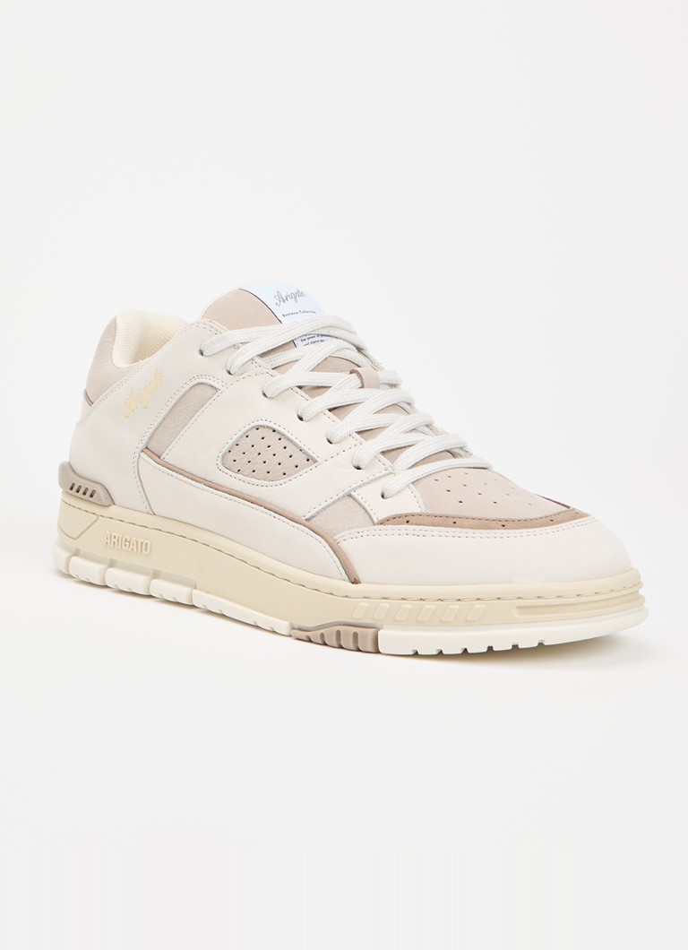 Axel Arigato Heren Area Lo sneaker van suède met leren details in de kleur Lichtgrijs, maat: 43