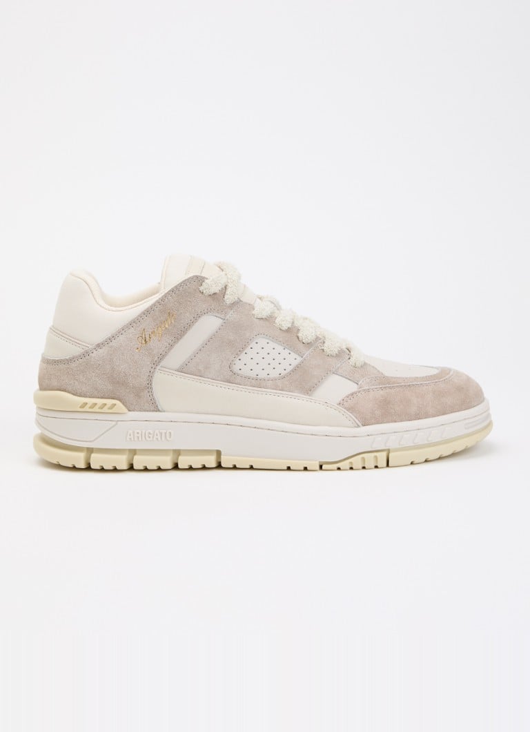 Axel Arigato Heren Area Lo sneaker van suède in de kleur Lichtgrijs, maat: 46