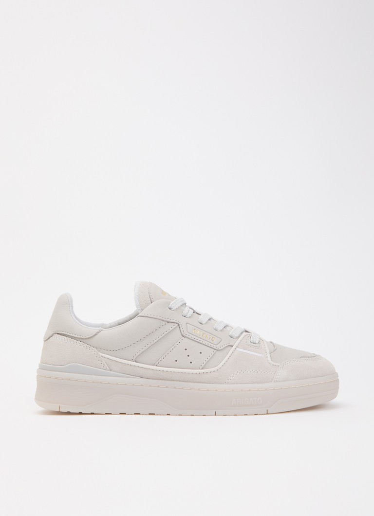 Axel Arigato Heren Clay sneaker van leer met details van suède in de kleur Lichtgrijs, maat: 46