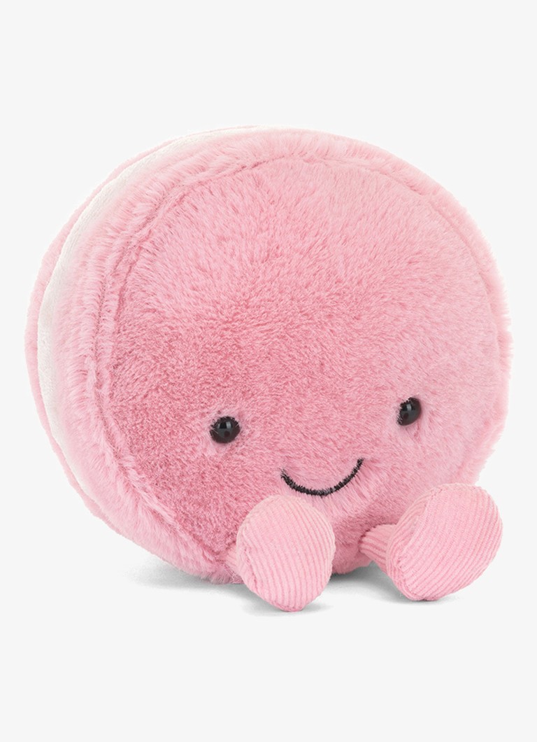 Jellycat Meisjes Amuseables Mia Macaron knuffel 12 cm in de kleur Lichtroze, maat: ns